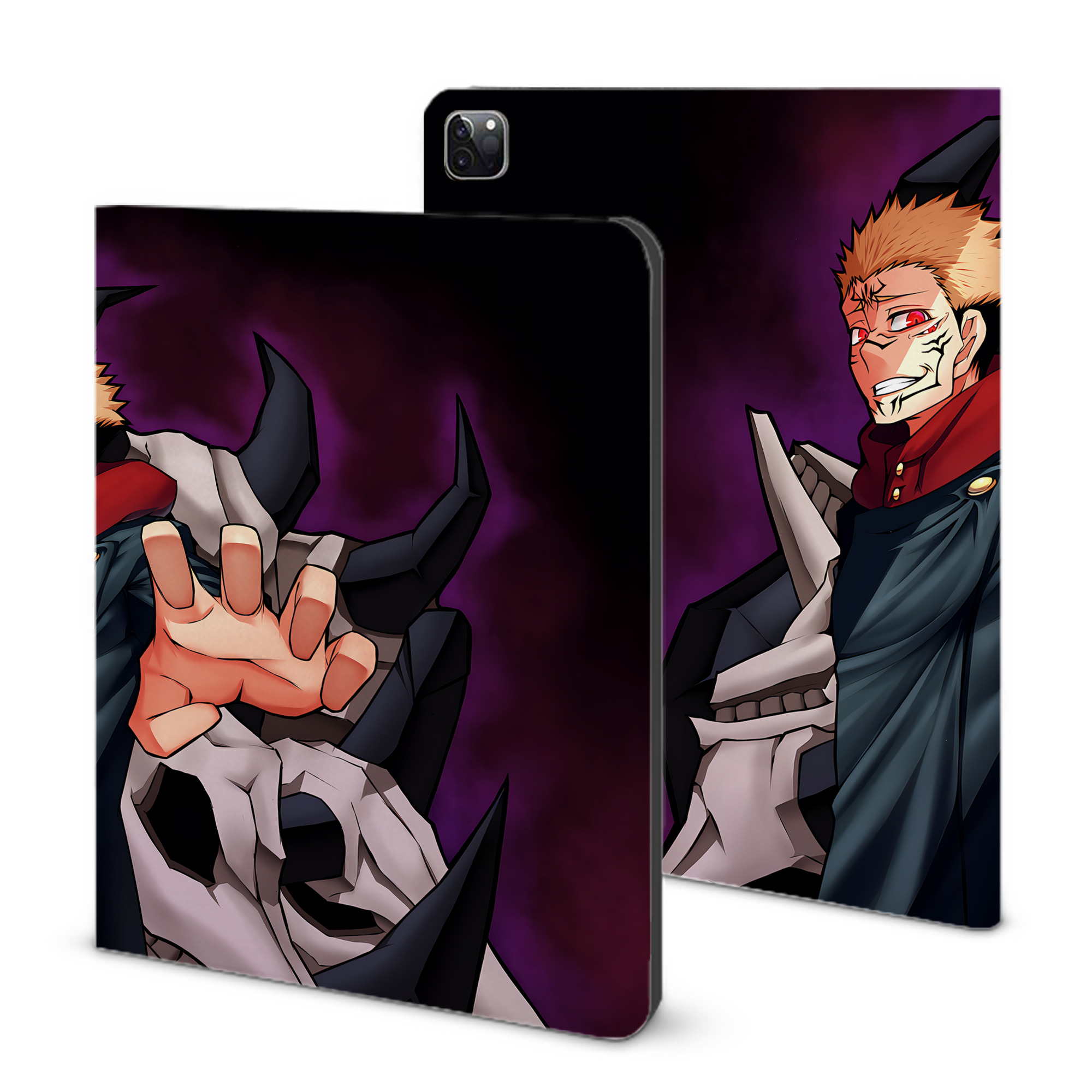（画像用） 呪術廻戦 Jujutsu Kaisen IPad ケース ブック型 PUレザー TPU 耐衝撃 軽量 薄型 ペン収納なし 全面保護 IPad 各モデル対応